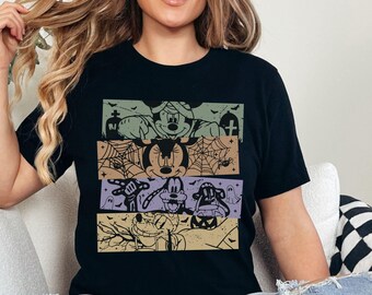 Mickey and Friends Halloween Shirt, Disney Halloween Tee, Disneyland Halloween Tee, Family Matching Halloween T-Shirt