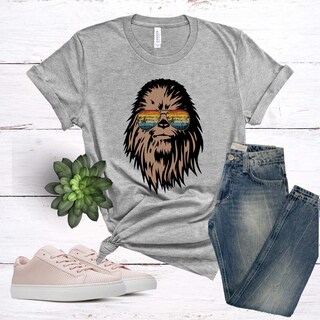 Regalo Per Fan Maglietta Uomo Star Wars Chewbacca Psychedelic
