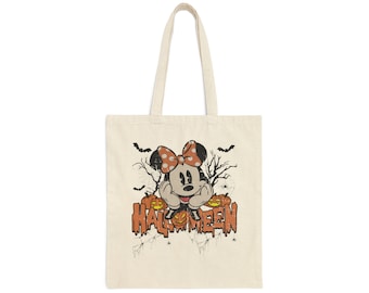 Minnie Mouse Halloween Tote Bag, Disney Halloween Bag, Disney Trick or Treat Bag, Halloween Disneyland Disney World Bag