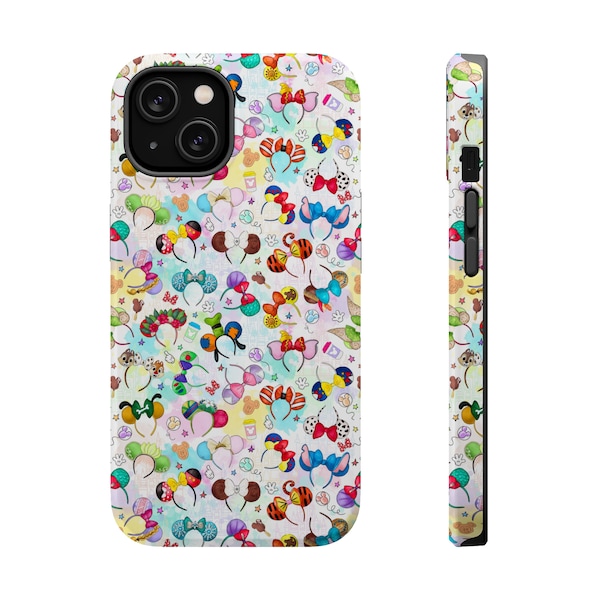 MagSafe Mouse Ears Phone Case, Disney Mickey Ears Phone Case, Mickey Minnie Phone Case, iPhone Case