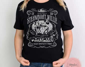 Ångabåt Willie-skjorta, Disney Musse Pigg-tröja, semestertröja, Disneyland-tröja, Disney World-tröja