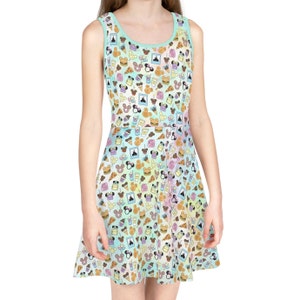Park Day Snacks and Essentials Girls Sleeveless Sundress, Disney Girls Dress, Mickey Mouse Girls Dress