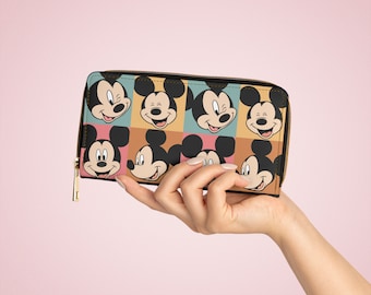 Mickey Mouse Zipper Wallet, Disney Wallet, Disney Accessory, Disney Mickey Mouse Checkbook Wallet