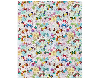 Disney Mickey Ears Minky Blanket, Disney Velventeen Minky Blanket, Disney Blanket, Disneyland Disney World Blanket