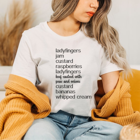 Friends TV Tee Trifle Recipe Shirt Thanksgiving Tshirt Friendsgiving Shirt Ladyfingers Jam Custard Raspberries Beef Peas Onions Shirt Etsy