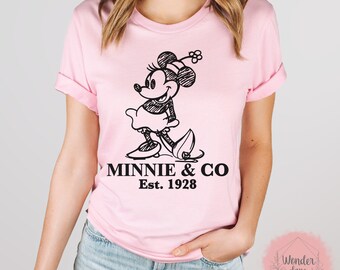 Minnie And Co Est 1928 Shirt, Minnie Mouse Tee, Disney Mickey Tee, Vacation Tee, Disney Tee, Disney World Shirt, Family Matching Tee