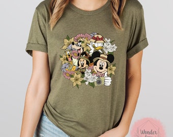 Mickey and Friends Safari and Flowers Shirt, Animal Kingdom Tee, Vacation Tee, Disney Tee, Disney World Shirt, Family Matching Tee