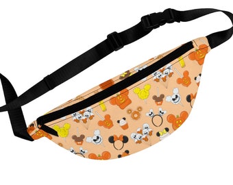 Disney Halloween Fanny Pack, Halloween Snacks and Mouse Ears Fanny Pack, Park Day Fanny Pack, Vacation Bag, Waist Bag