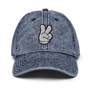 Mickey Mouse Peace Sign Hat, Vintage Disney Cotton Twill Hat, Disneyland Hat, Disney World Mickey Hat, Gift for Disney Lover