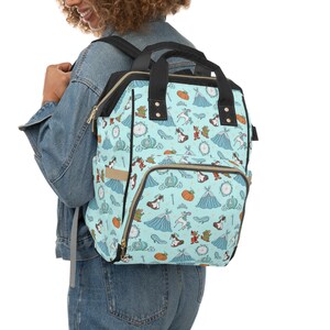 Princess Diaper Bag, Cinderella Multifunctional Backpack, Disney Backpack, Park Bag image 6