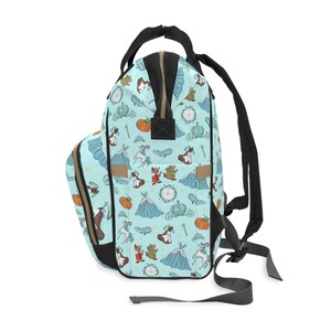 Princess Diaper Bag, Cinderella Multifunctional Backpack, Disney Backpack, Park Bag image 3