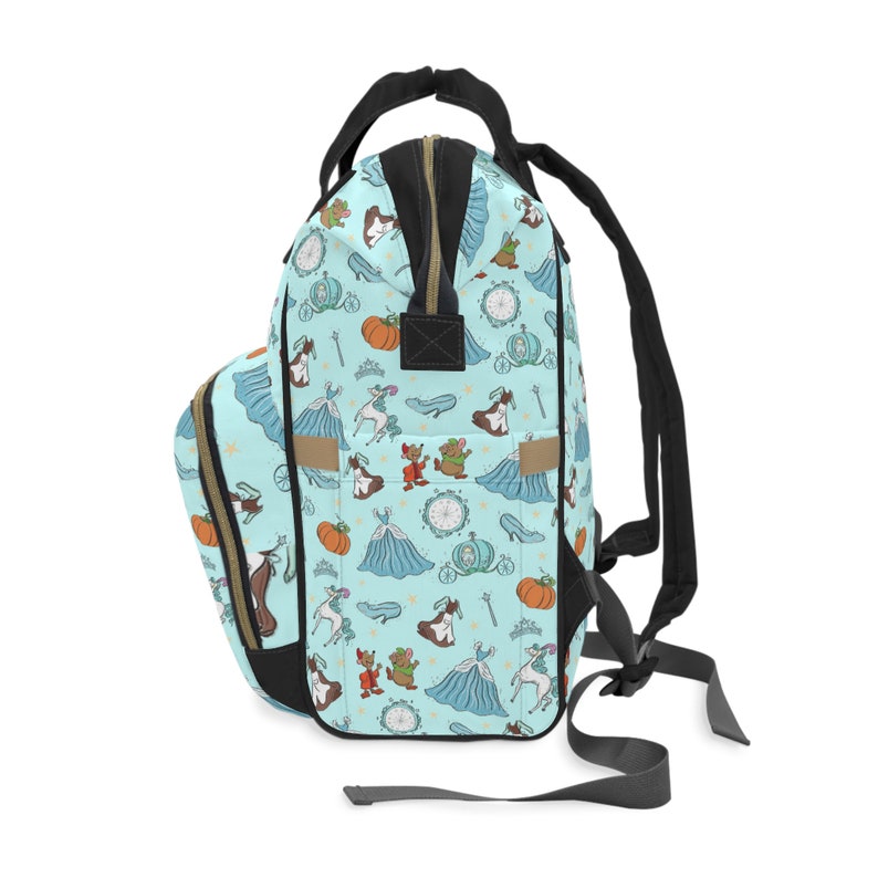 Princess Diaper Bag, Cinderella Multifunctional Backpack, Disney Backpack, Park Bag image 3