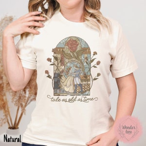 Cuento tan viejo como la camisa del tiempo, camiseta de la Bella y la Bestia, camiseta de princesa de Disney, camiseta de vacaciones, camiseta de Disneyland, camisa de Disney World