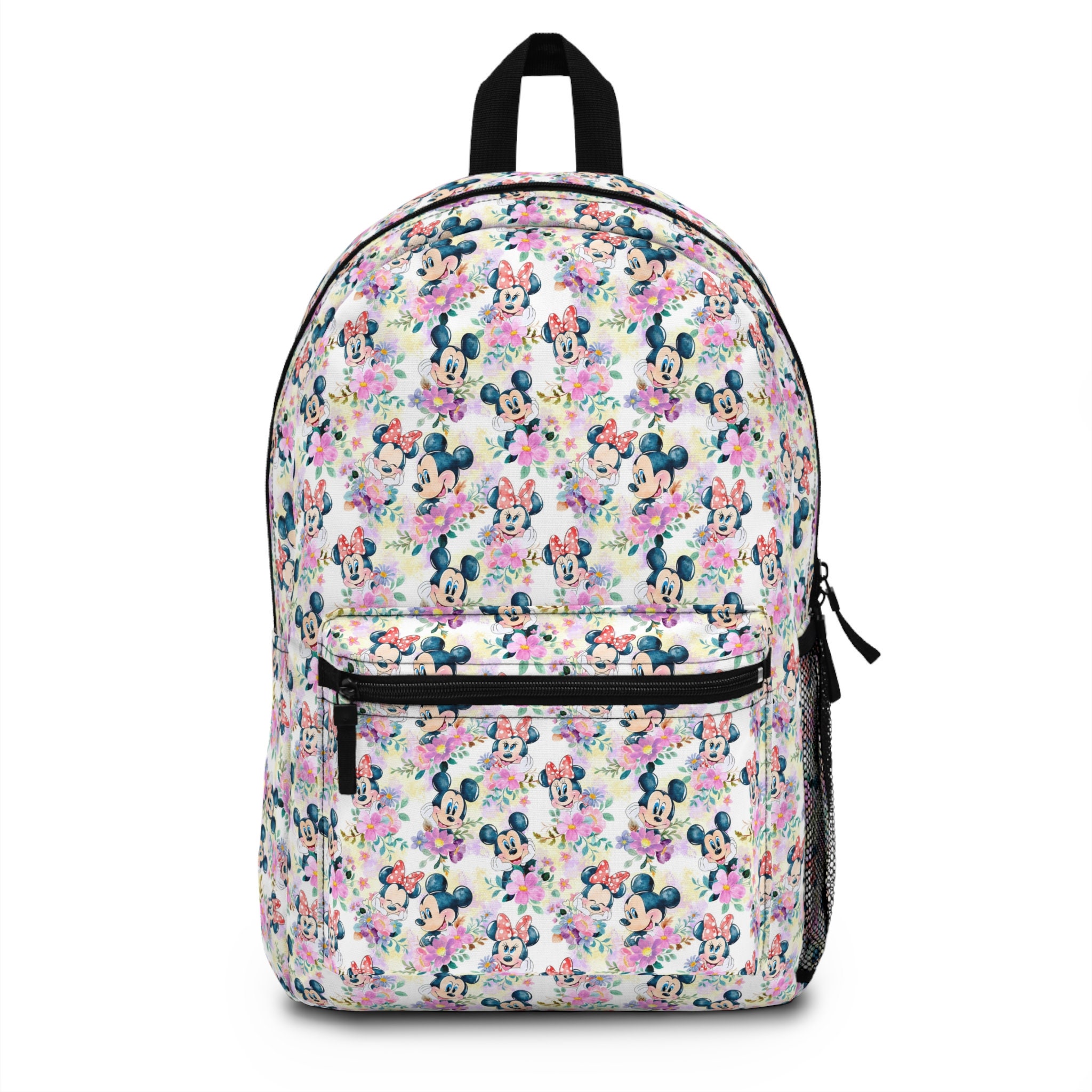 Quilted Minnie and Mickey Mouse Floral Backpack MINNIE-MOUSE-FLORAL-LACE-286.jpg main image 2