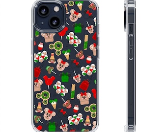 Mouse Ears Christmas Clear Phone Case, Disney Christmas Case, Mickey Phone Case, iPhone Case, Samsung Galaxy, Pixel
