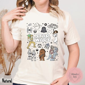 Camisa de personajes de Star Wars, camiseta de Star Wars, camiseta de Disneyland, camisa de Disney World, regalo de fan de Star Wars
