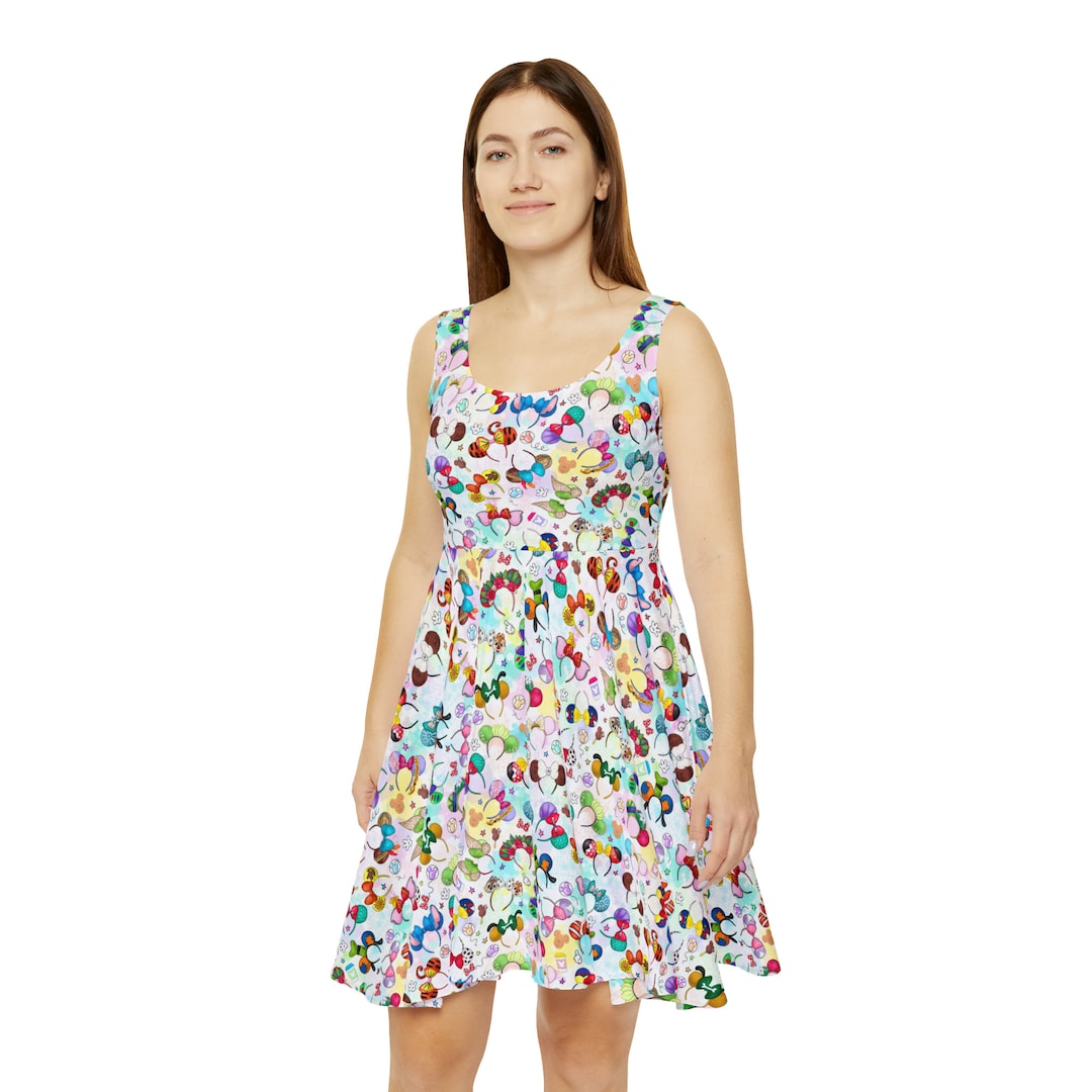 Mickey Mouse Ears Women's Skater Dress, Disney Dress, Disney Skater