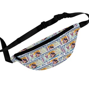 Mouse Dollars Fanny Pack, Minnie Mickey Fanny Pack, Park Day Fanny Pack, Vacation Bag, Waist Bag, Disney Fanny Pack
