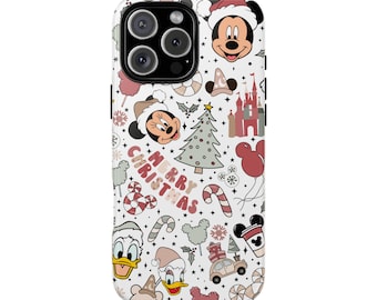 Mickey Magic Christmas Phone Case, iPhone Samsung Pixel Compatible Case, Disney Phone Case, Mickey Minnie Phone Case