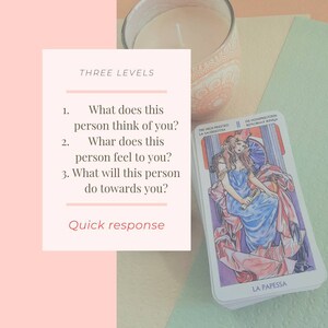 Tarot reading about thoughts, feelings, acts