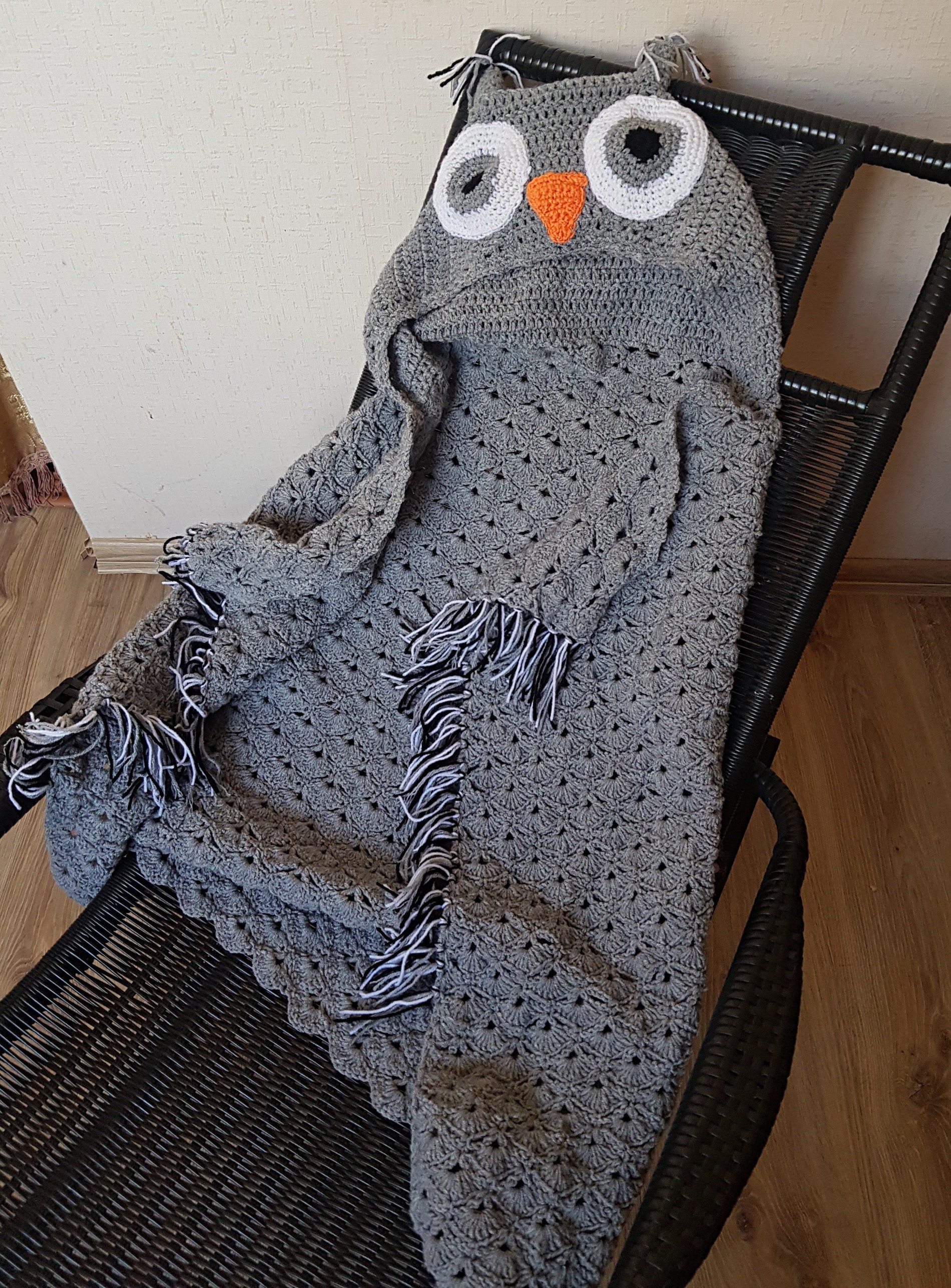 Hooded Owl Blanket Etsy