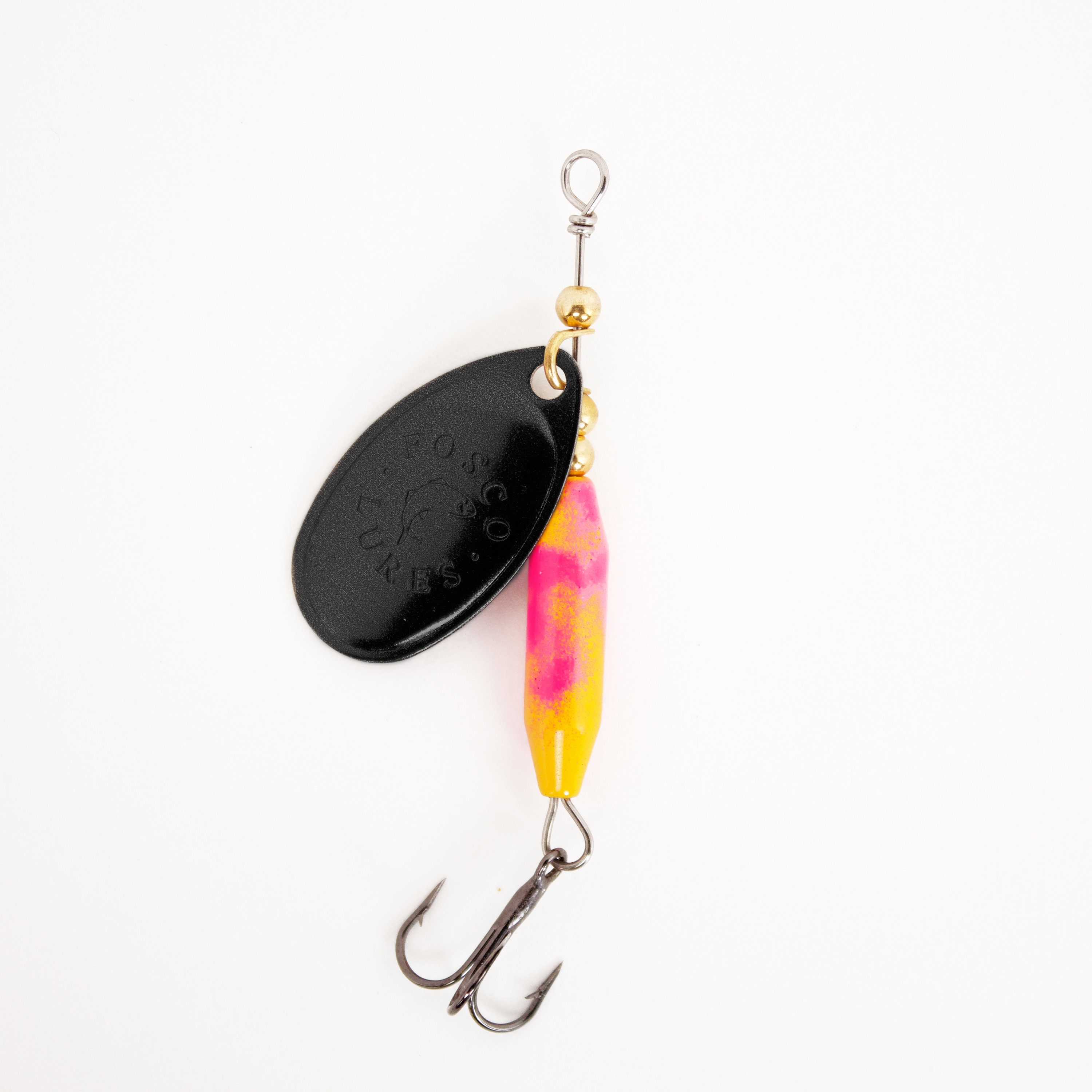 Handmade Spinner Fishing Lure Yellow & Pink W/ Black Blade Inline Spinner  Made in Canada Trout Salmon Bass Pike Perch Panfish Gift -  Canada