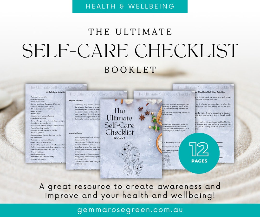Self-care Booklet. Self-care Checklist. Ultimate Self-care. Self-care ...