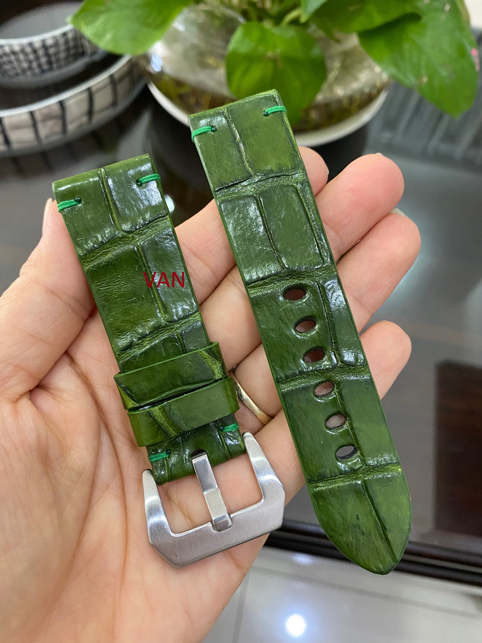 light green strap