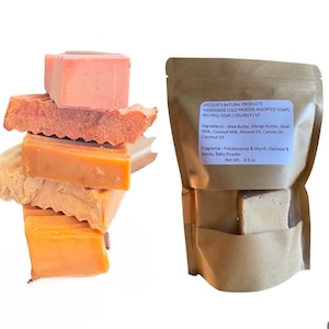 Soap Bundle 10 oz - 5 Organic Soaps-Frankincense & Myrrh-Milk and Honey-Baby Power-Turmeric Unscented-Himalayan Salt Bar