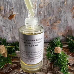 Chamomile + Turmeric + Vitamin C Moisturizing Face Serum 1 oz - For Aging Face