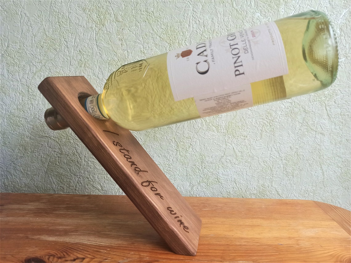 Balancing Wine Stand Wooden Wine Stand Wine Bottle Holder Etsy UK