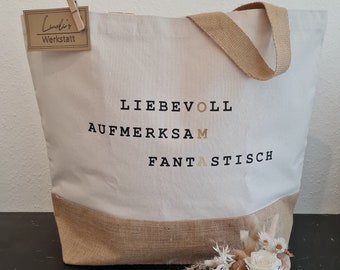 Personalisierte Tasche für Oma | Einkaufstasche aus Baumwolle | Geschenkidee für Oma