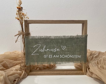 Holzrahmen mit Stoff | Einzugsgeschenk | Geschenkidee