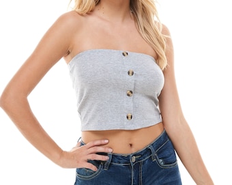 Frauen Lässiges Trägerloses Tube Top