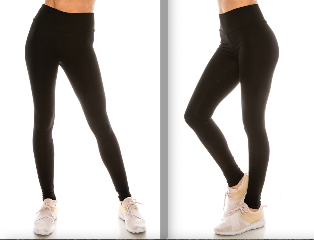 Women's High Waist Tapered Band Ankle Leggings With Back Pockets 