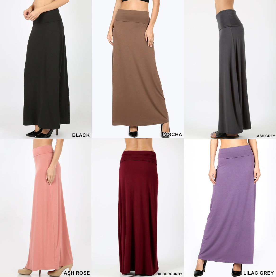  SuperPrity Flare Maxi Skirts for Women High Waisted