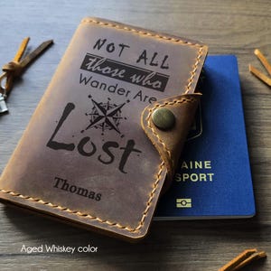 Personalized Leather Passport Cover: Anniversary Travel Gift