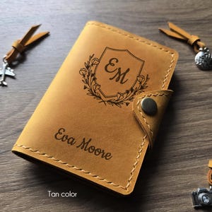 Personalized Leather Passport Cover: Anniversary Travel Gift