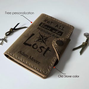 Personalized Leather Passport Wallet: Anniversary Travel Gift