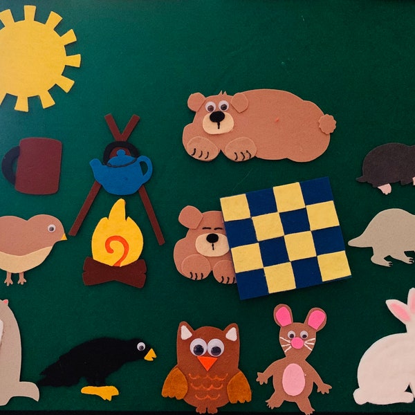 Felt board story set etsy