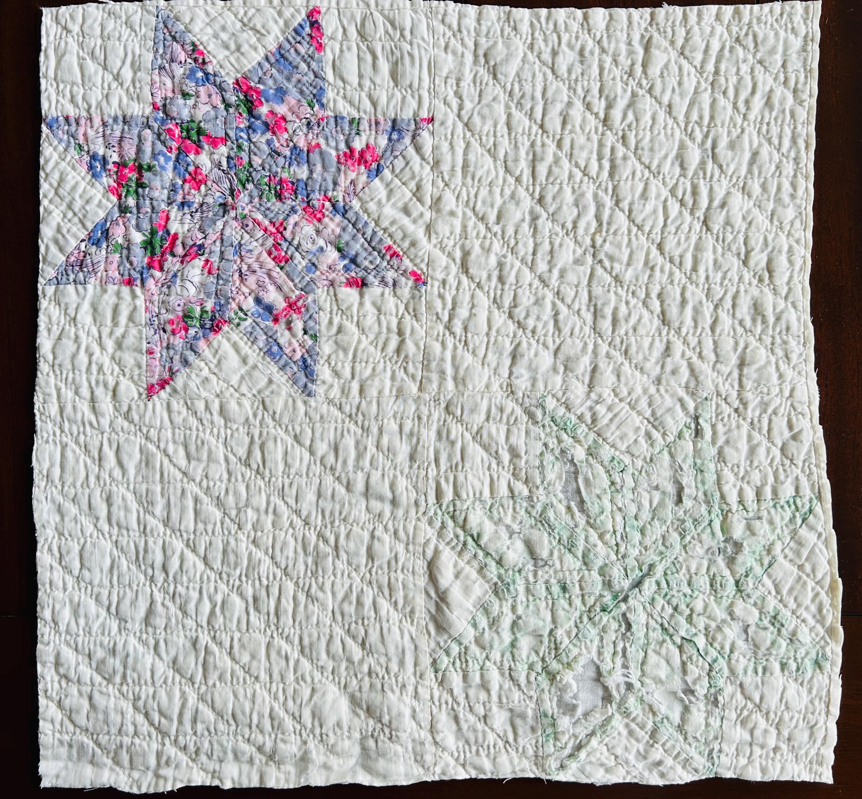 vintage feedsack quilt pieces for crafts repurposing for pillows bags jackets table topper placemat pennant quilt crafts and projects