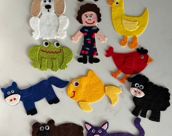 Brown Bear Felt Board Story Set, Homeschool Activity