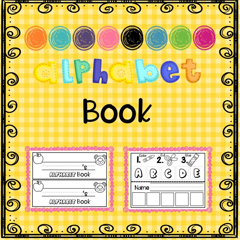Preschool ABC Book: Cut & Glue Alphabet Learning (PDF) - Etsy