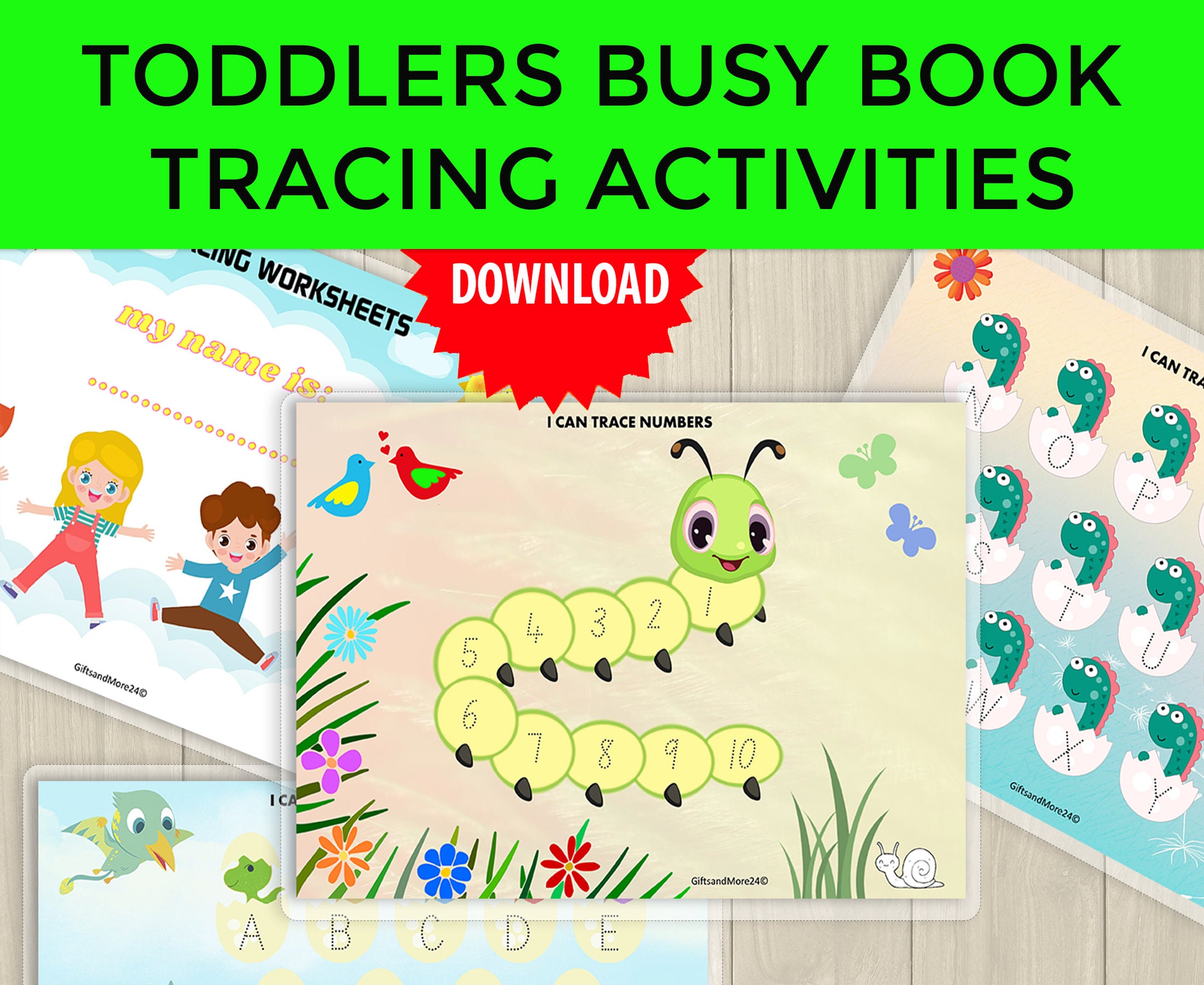 tracing worksheets toddler handwriting practice sheets etsy