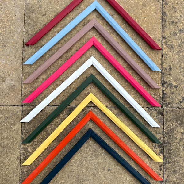 Marco de fotos biselado pintado a mano – Colores personalizados de Farrow & Ball