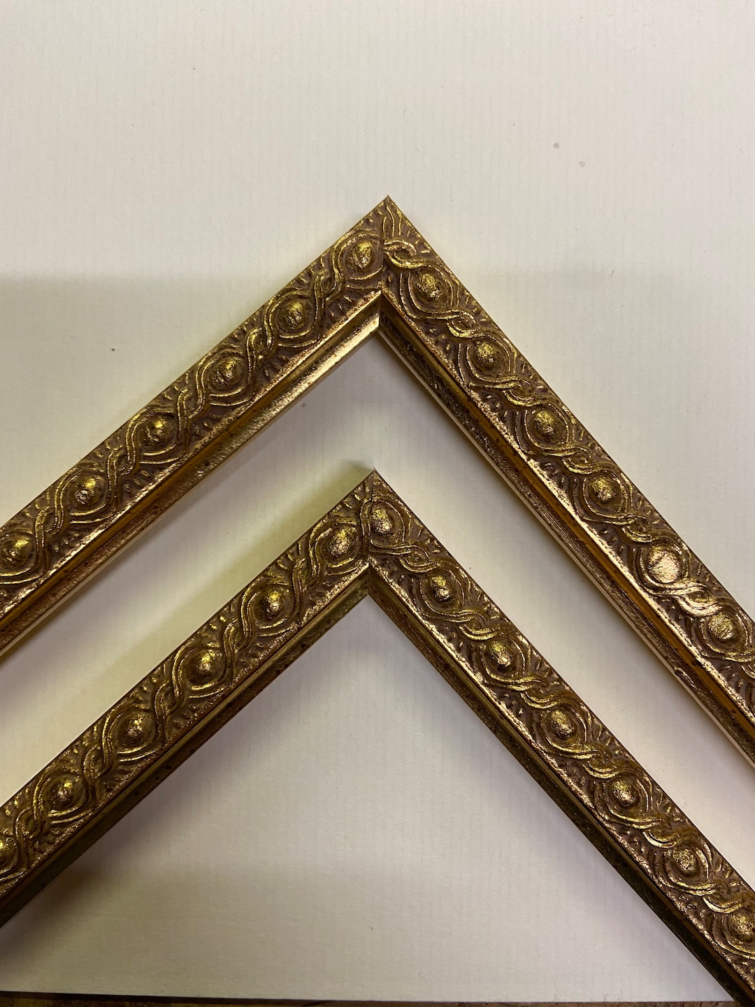 Exclusive Antique Style Royal Gold Embossed Wood Bespoke Picture Photo