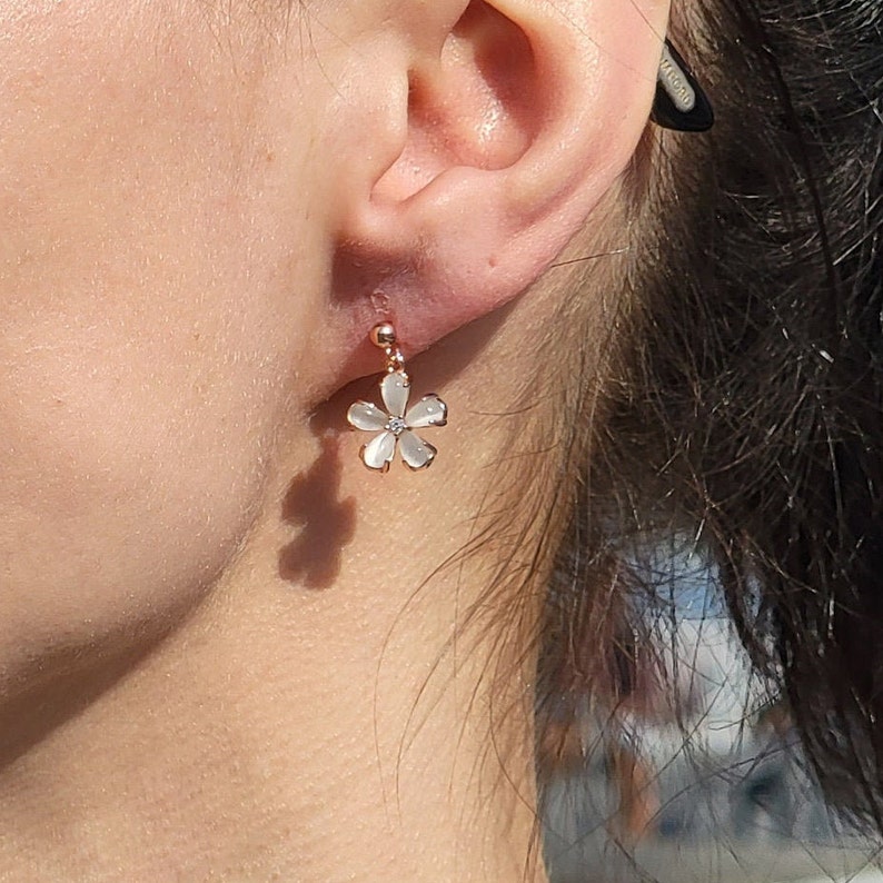 Details about   Agapanthus Rose Earrings Sterling Silver 925 Hallmarked Rose Gold Detail Drops