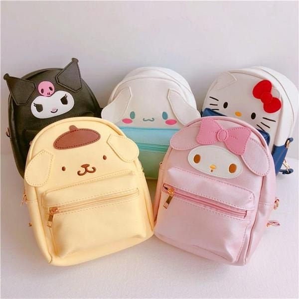 2in1 Backpack Shoulder crossbody bag Sanrio Cinnamoroll bag Kuromi My Melody Hello Kitty bag PomPomPurin sling bag Shoulder Bag plush bag