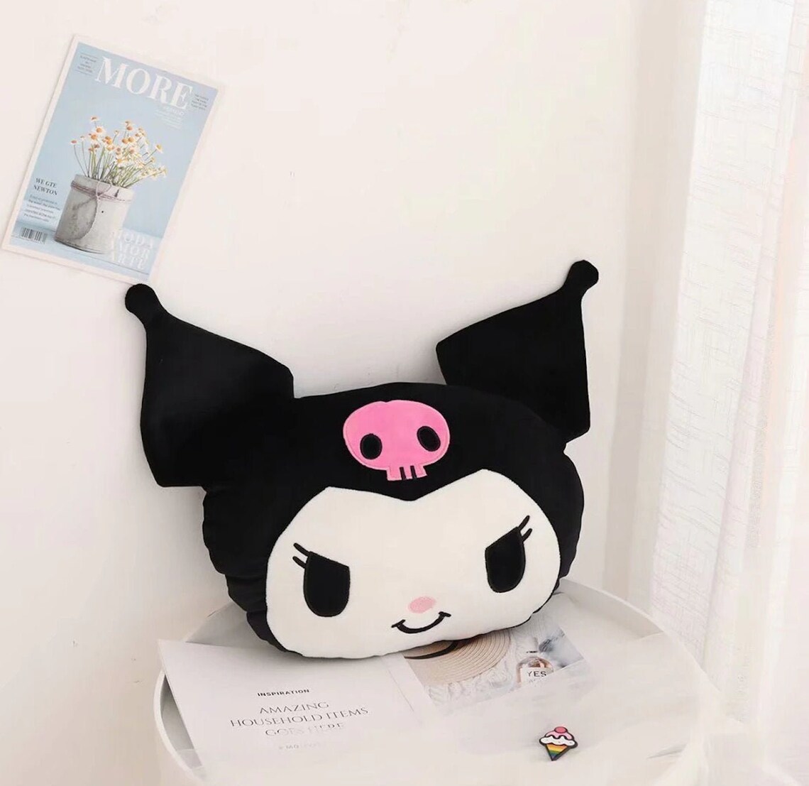 Restock 18 inch Large Kuromi Plush pillow Kuromi cushionMy Etsy