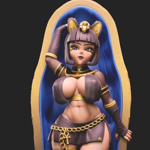 Egyptian Cat Pinup 3d Printed Model Kit